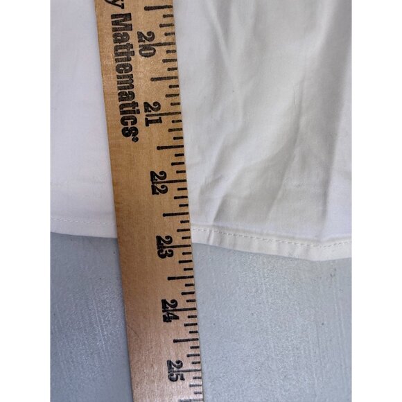 Crosby by Mollie Burch Nadine White Blouse Colorful Trim Size Small Cotton Blend - Picture 4 of 11